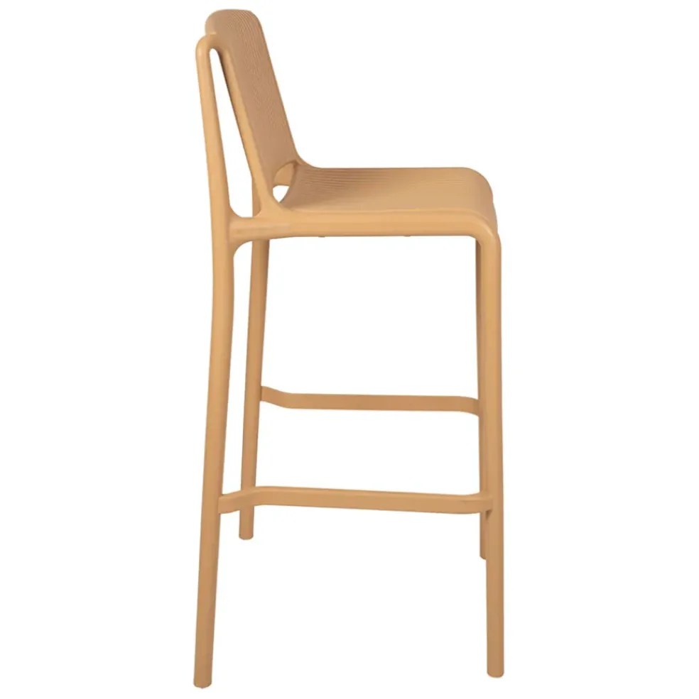 Chaise de bar d'extérieur beige - Lumi