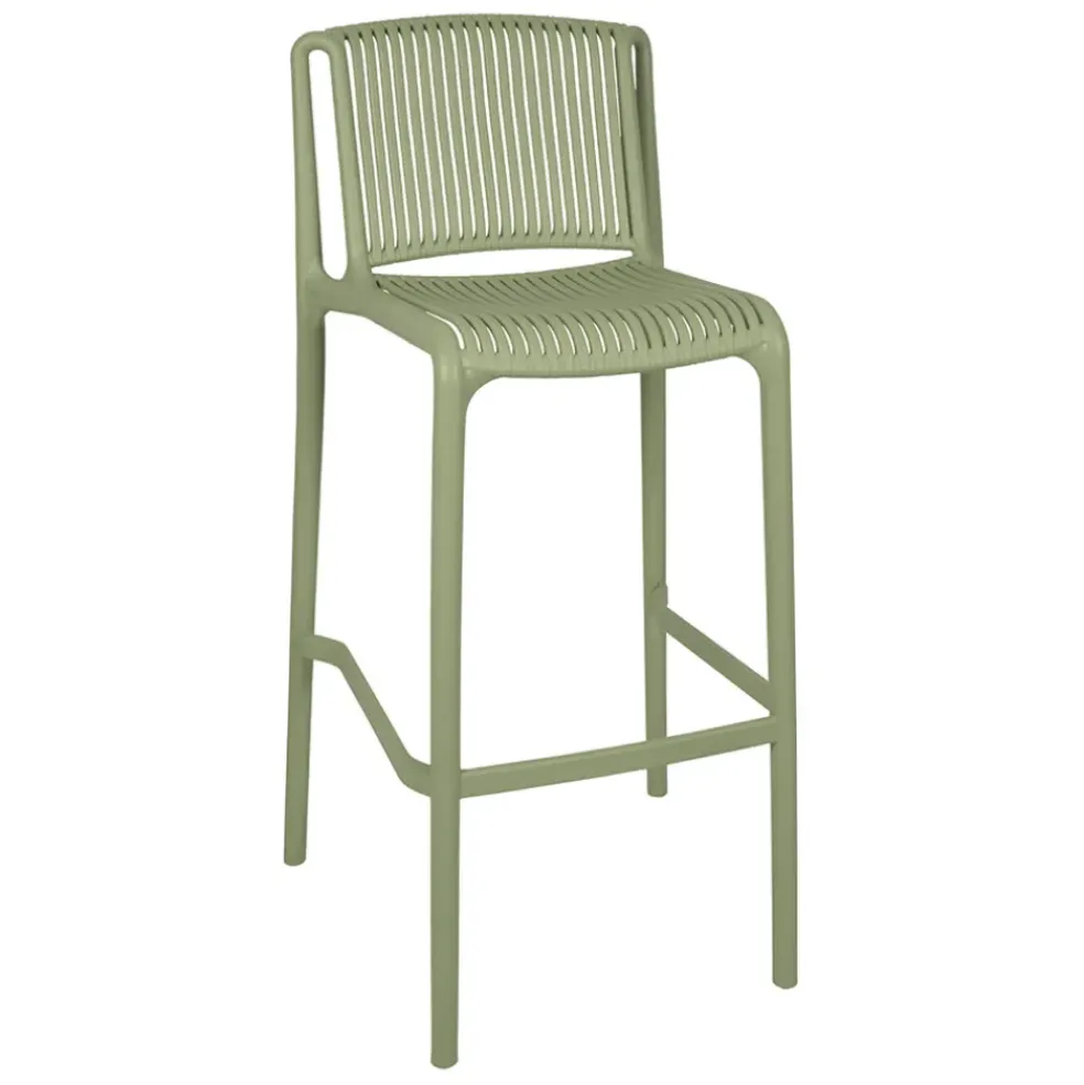 Chaise de bar d'extérieur kaki h100cm - Lumi