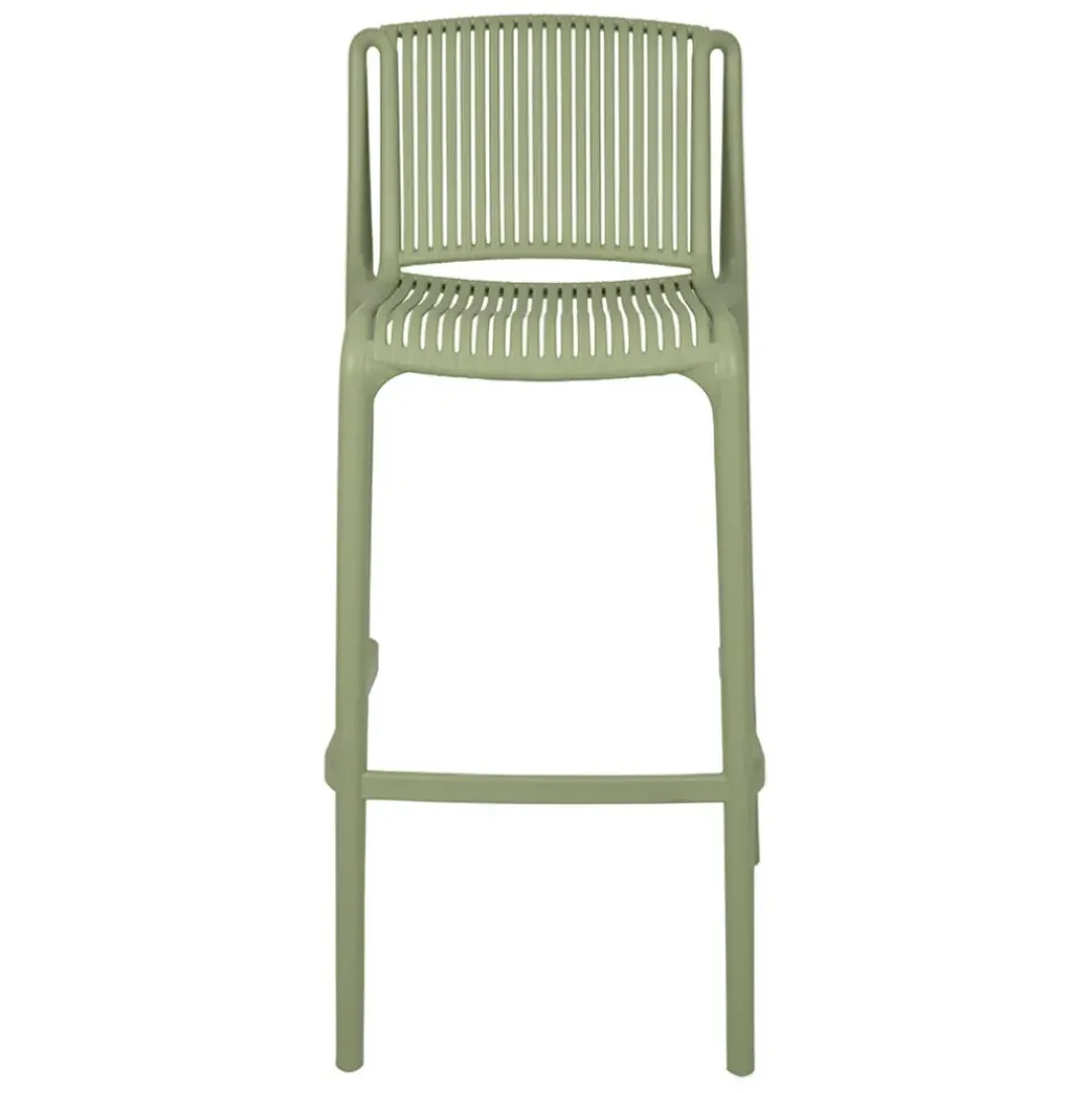 Chaise de bar d'extérieur kaki h100cm - Lumi
