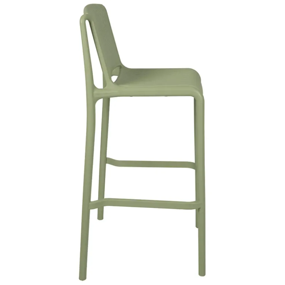 Chaise de bar d'extérieur kaki h100cm - Lumi