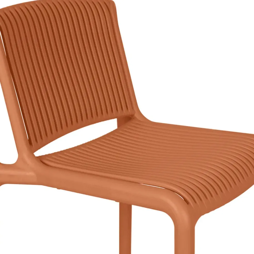 Chaise de bar d'extérieur terracotta h100cm - Lumi