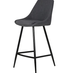 Chaise de bar en tissu gris foncé h67cm - Ben
