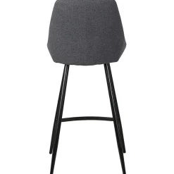 Chaise de bar en tissu gris foncé h67cm - Ben