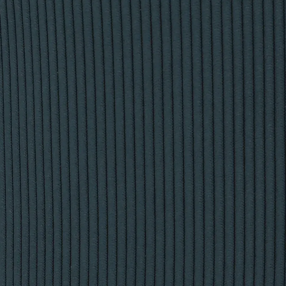 Chaise de bar en velours côtelé bleu foncé h67cm - Ben