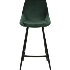 Chaise de bar en velours vert h67cm - Ben