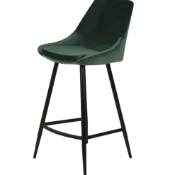 Chaise de bar en velours vert h67cm - Ben