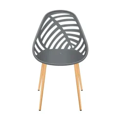 Chaise de jardin en plastique gris - Alameda
