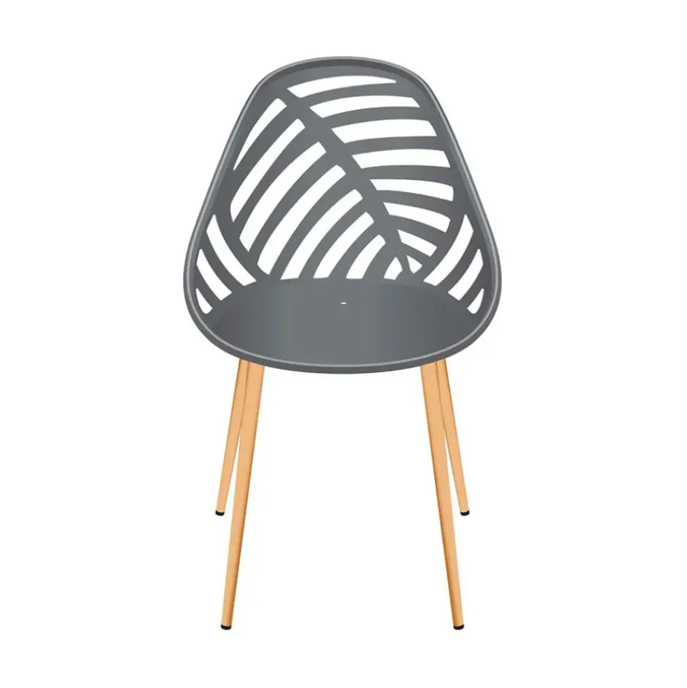 Chaise de jardin en plastique gris - Alameda