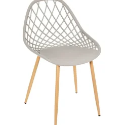 Chaise de jardin en plastique gris taupe - Malaga