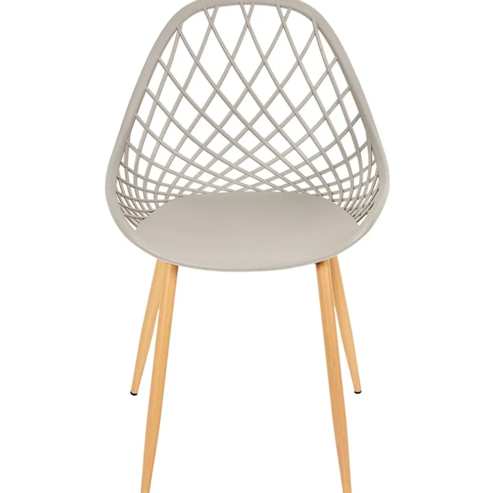 Chaise de jardin en plastique gris taupe - Malaga