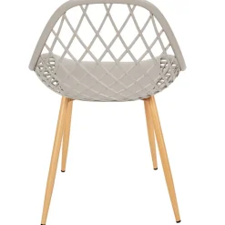 Chaise de jardin en plastique gris taupe - Malaga