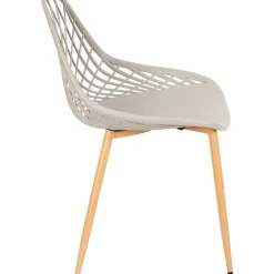 Chaise de jardin en plastique gris taupe - Malaga