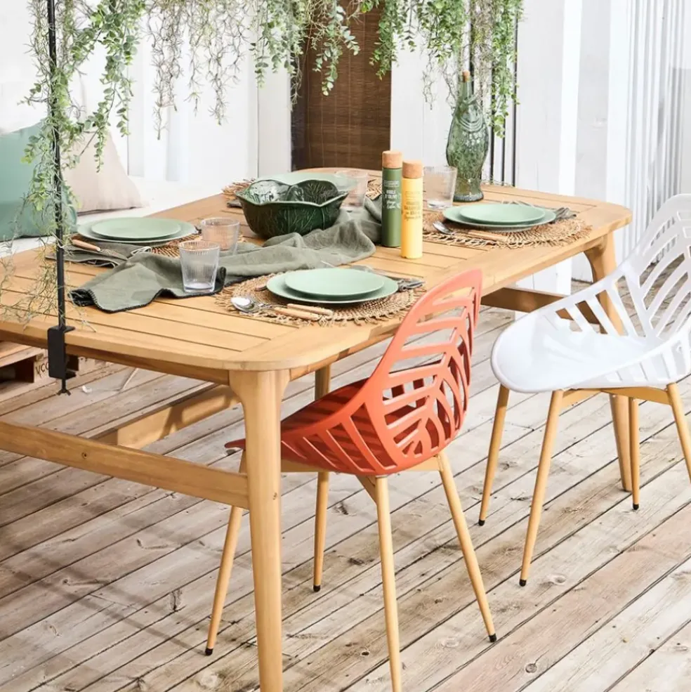 Chaise de jardin en plastique blanc - Alameda