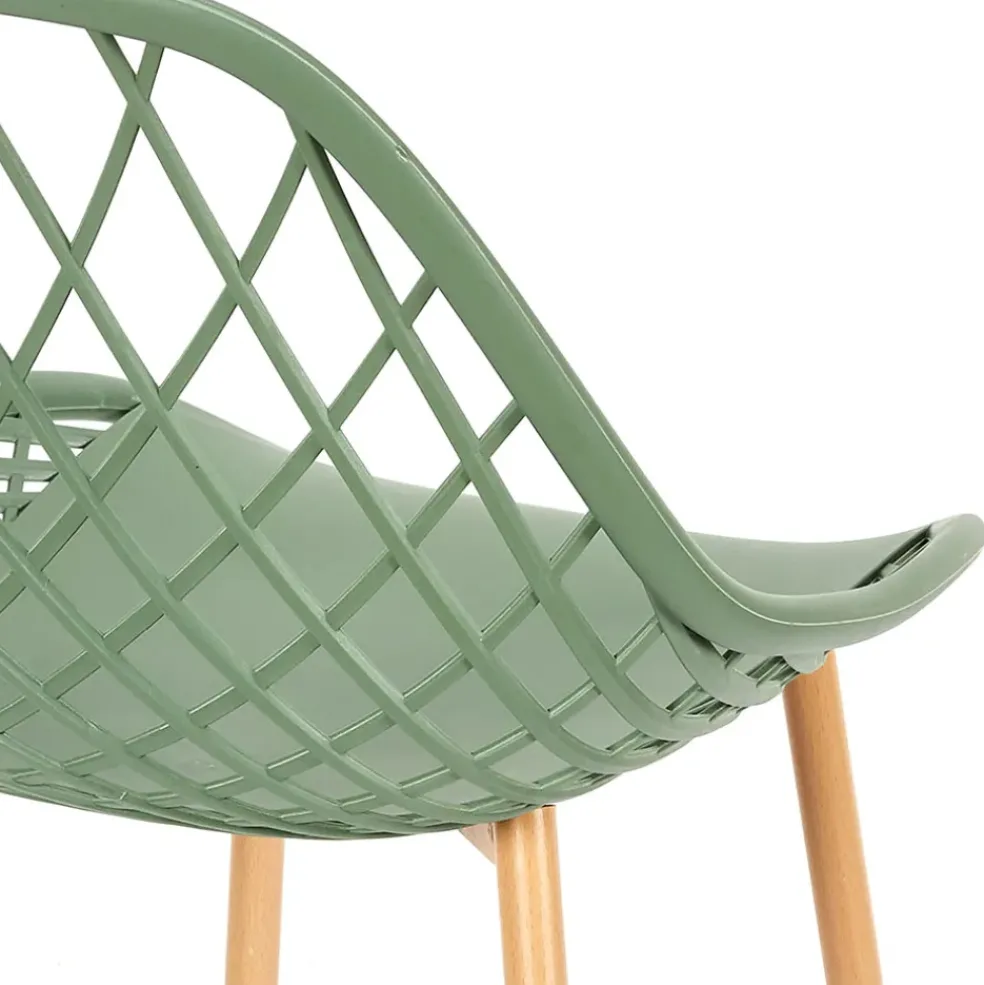 Chaise de jardin en plastique vert - Malaga