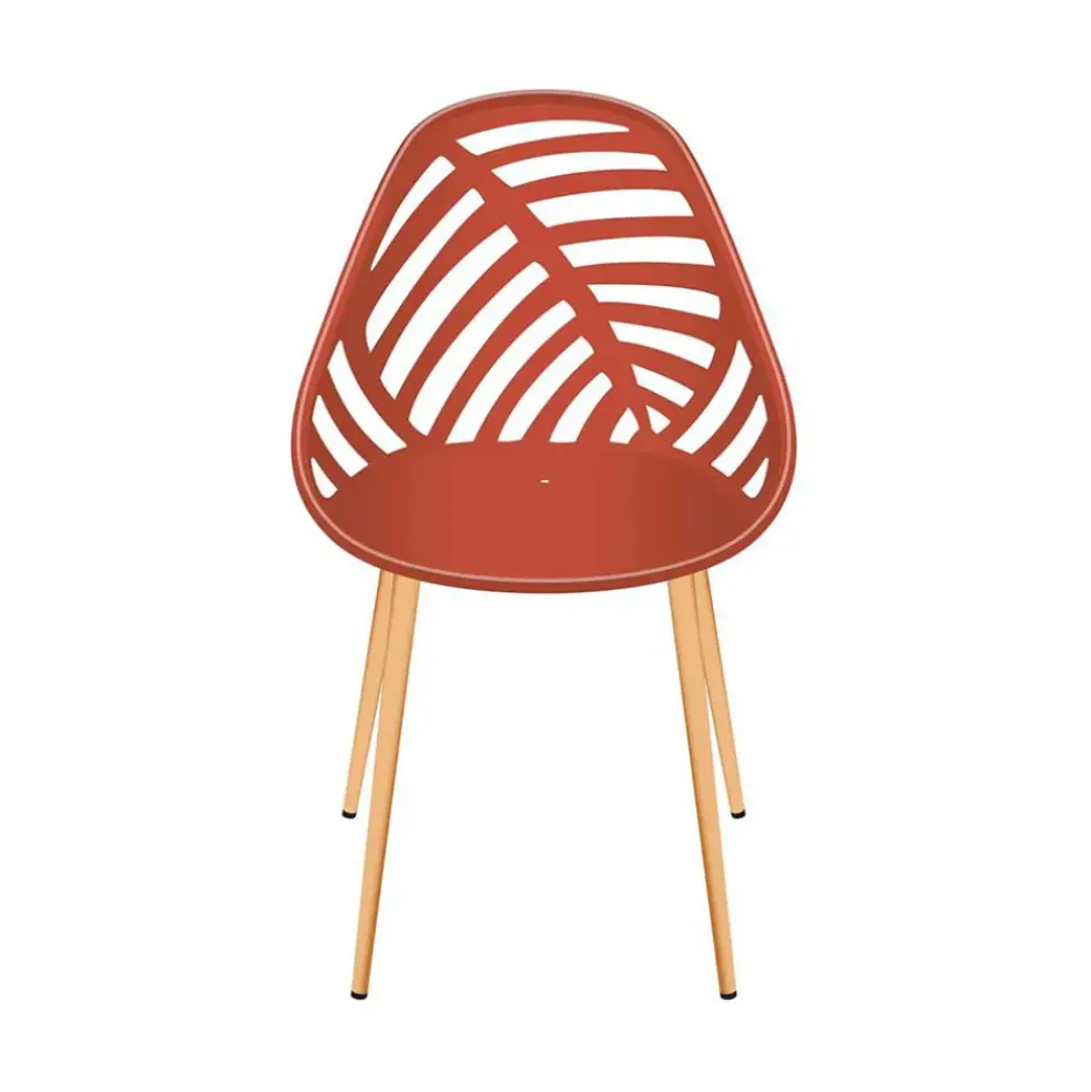 Chaise de jardin en plastique terracotta - Alameda