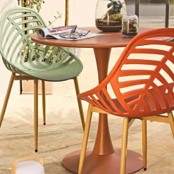 Chaise de jardin en plastique terracotta - Alameda