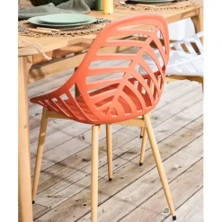 Chaise de jardin en plastique terracotta - Alameda