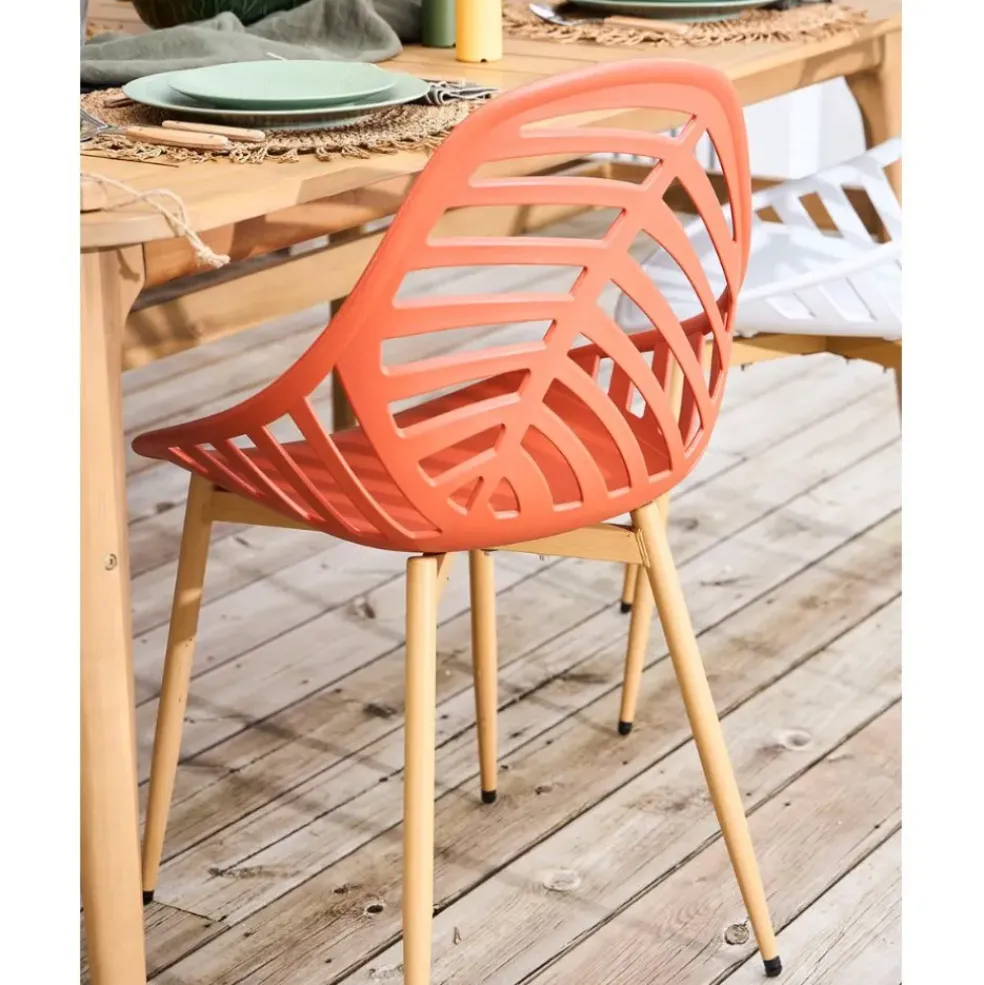 Chaise de jardin en plastique terracotta - Alameda