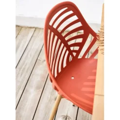 Chaise de jardin en plastique terracotta - Alameda