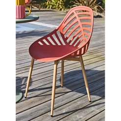 Chaise de jardin en plastique terracotta - Alameda