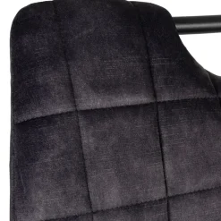 Chaise de salle à manger en velours gris - dana