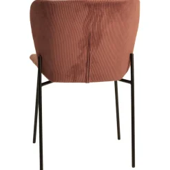 Chaise de salle à manger en velours côtelé acajou - Holden