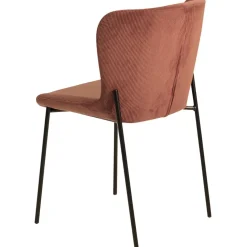 Chaise de salle à manger en velours côtelé acajou - Holden