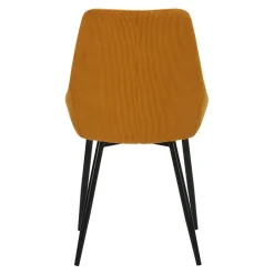 Chaise de salle à manger en velours côtelé curry - Ben