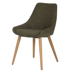 Chaise de salle à manger en tissu kaki - Ben