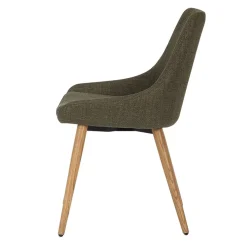 Chaise de salle à manger en tissu kaki - Ben