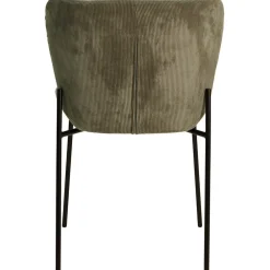 Chaise de salle à manger en velours côtelé vert foncé - Holden