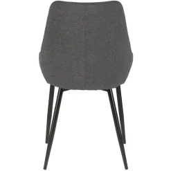 Chaise de salle à manger en tissu gris foncé - Ben