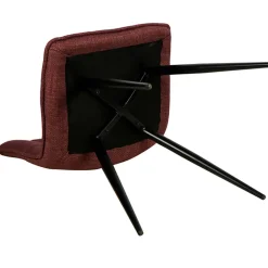 Chaise de salle à manger en tissu matelassé pourpre - Alize