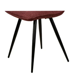 Chaise de salle à manger en tissu matelassé pourpre - Alize