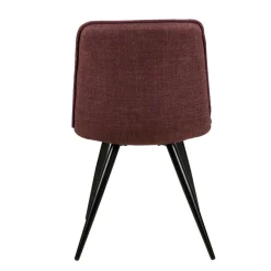 Chaise de salle à manger en tissu matelassé pourpre - Alize