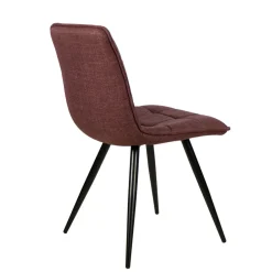 Chaise de salle à manger en tissu matelassé pourpre - Alize