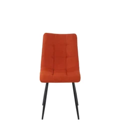 Chaise de salle à manger en tissu matelassé terracotta - lilly