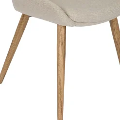Chaise de salle à manger en tissu crème - Ben
