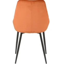 Chaise de salle à manger en velours cognac - Ben