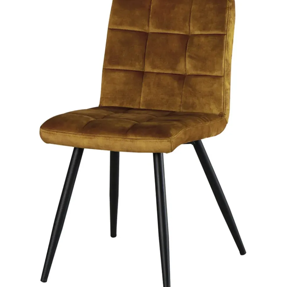 Chaise de salle à manger moutarde - Fae
