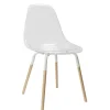 Chaise de salle à manger scandinave transparente - Phebee