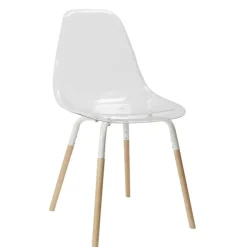 Chaise de salle à manger scandinave transparente - Phebee