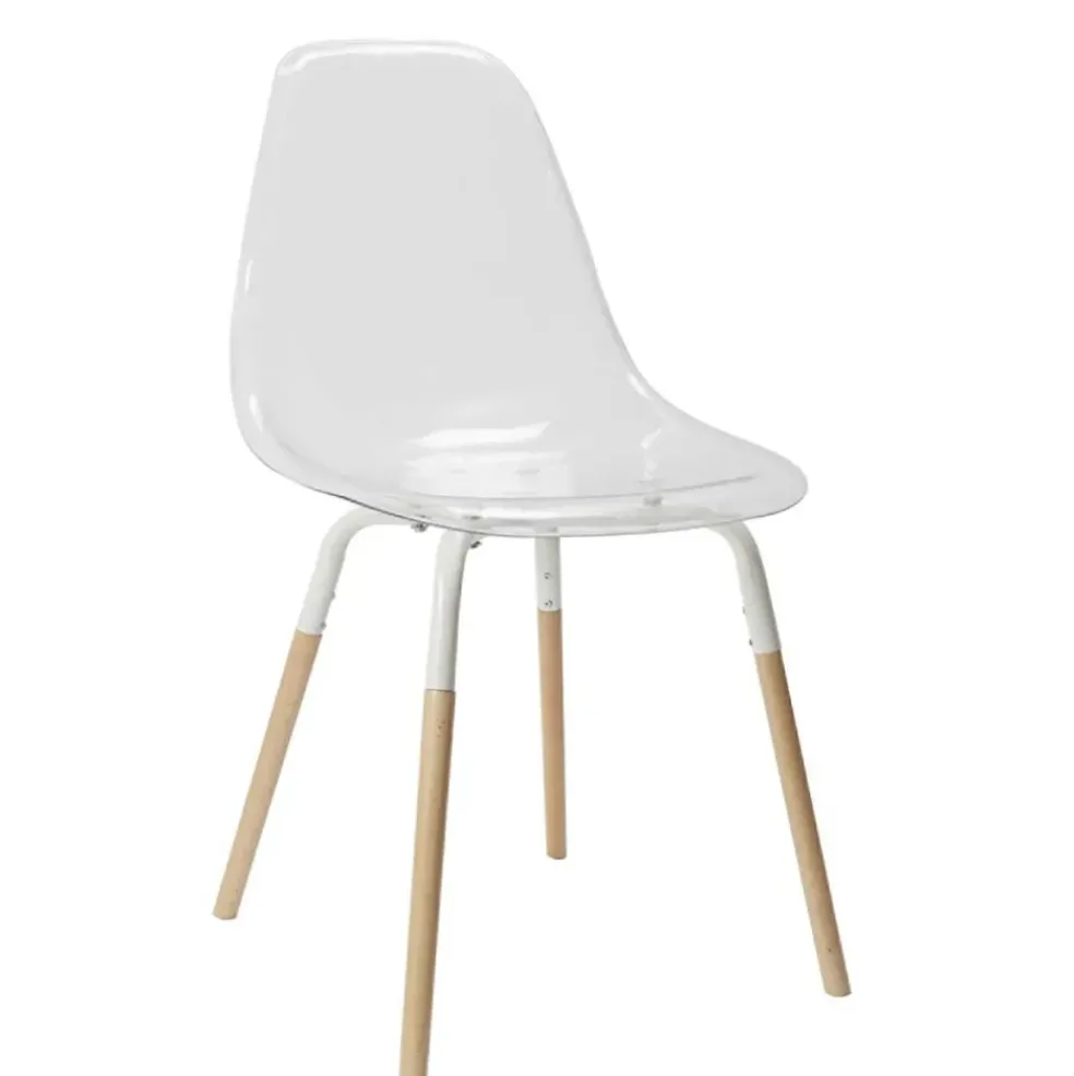 Chaise de salle à manger scandinave transparente - Phebee