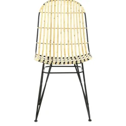 Chaise en rotin naturel et metal - KUBU