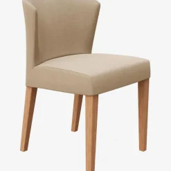 Chaise en tissu tapissée beige - Valentina