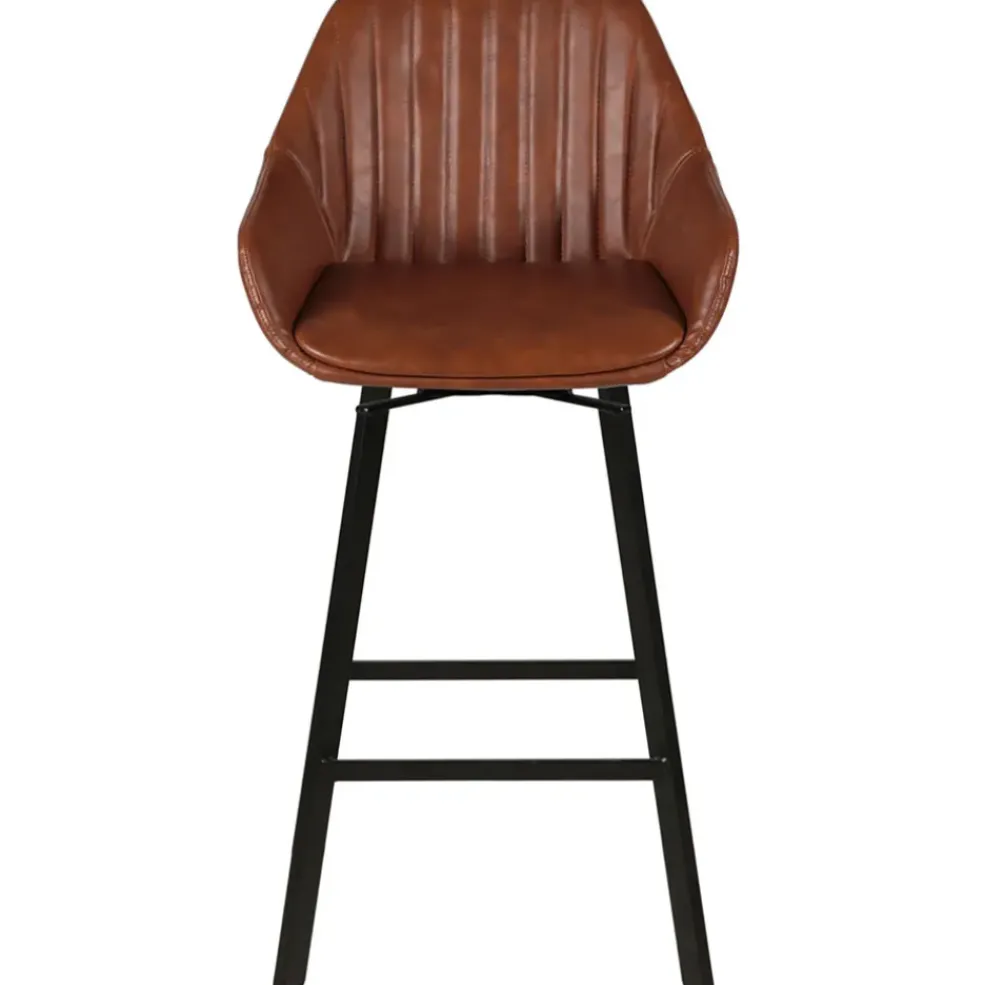 Chaise haute pivotante marron h65cm - Moss