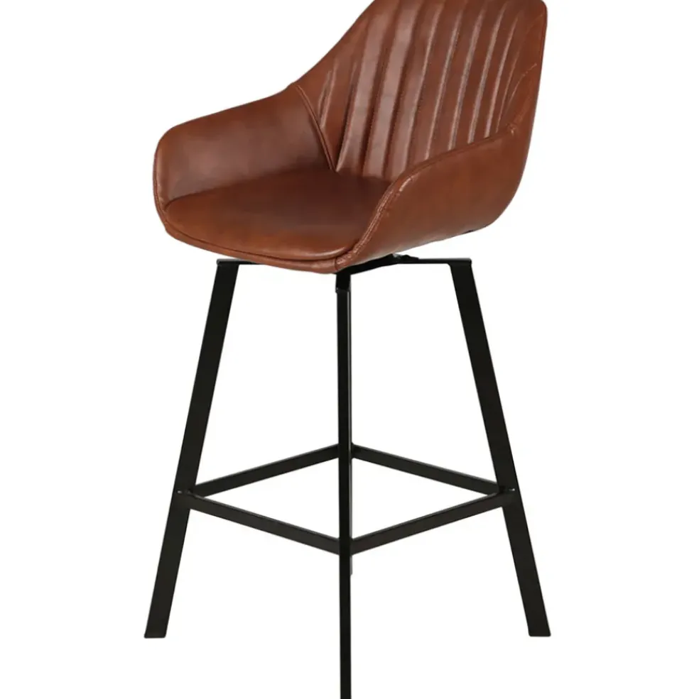 Chaise haute pivotante marron h65cm - Moss