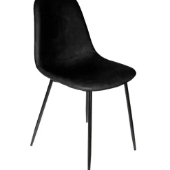 Chaise salle à manger effet cuir noir - Amber
