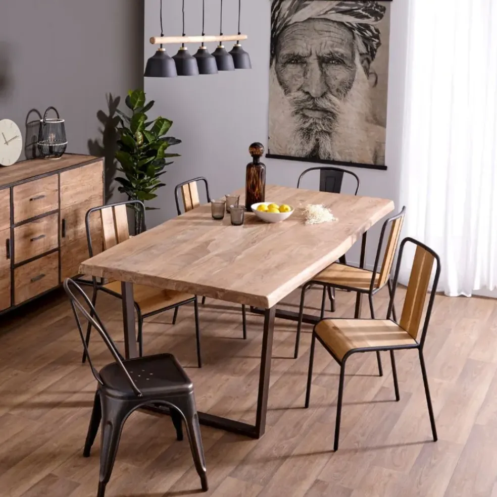 Chaise salle à manger en chêne - Manny