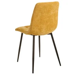Chaise salle à manger en tissu jaune - Mony